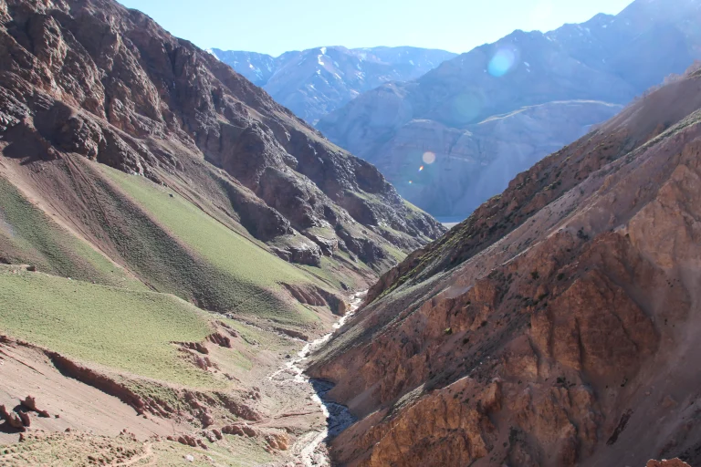 Green valley on Aconcagua