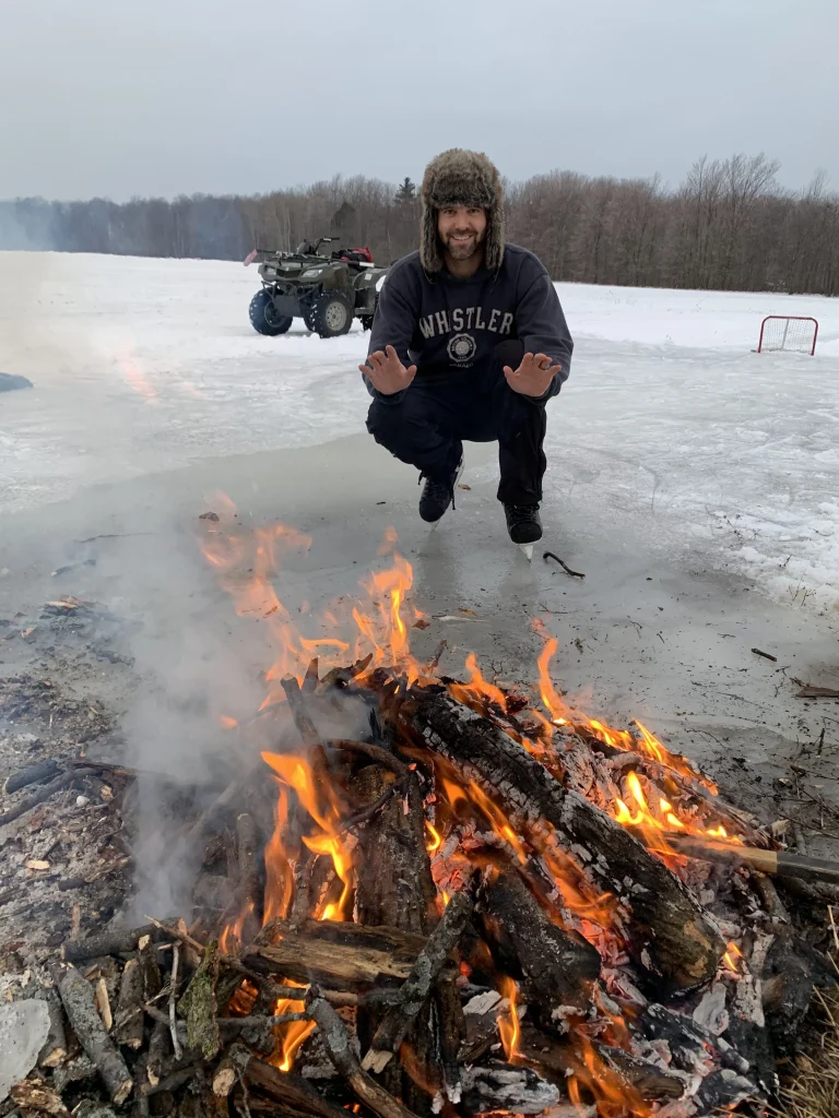 Warming Up by the Fire: A Moment of Reflection