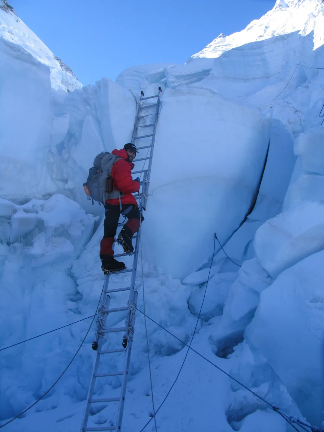 Alan on vertical ladder